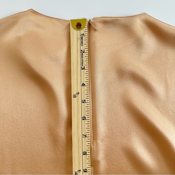 Vince 100% Silk Satin Bias Tee in Pecan | XL | NWT - Picture 8 of 12